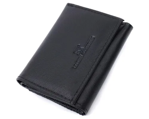 Гаманець ST Leather З натуральної шкіри Чорний (22742)