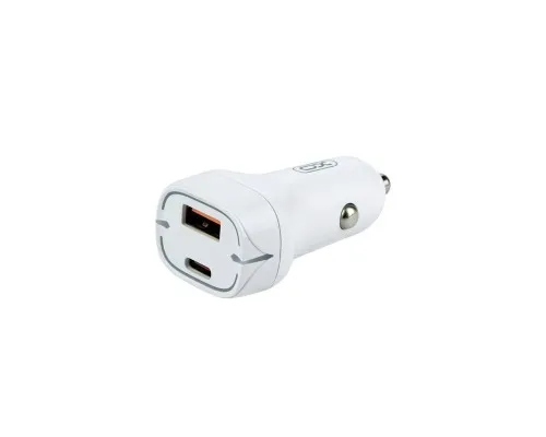 Зарядний пристрій XO 1xUSB QC3.0 + 1xUSB-C PD20W white (CC37-WH)