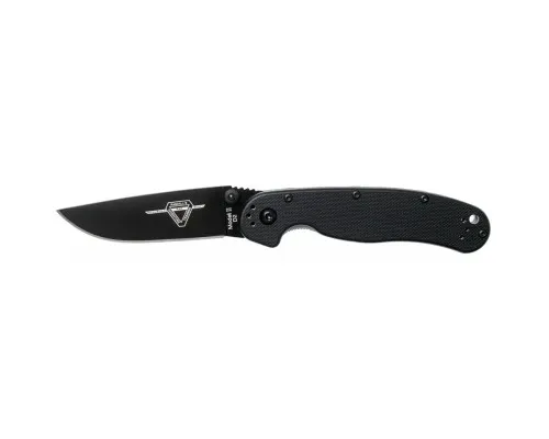 Ніж Ontario Knife RAT II D2 Black, Black Blade (ON8830)