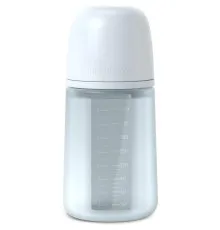 Пляшечка для годування Suavinex Colour Essence, 240 мл, силіконова, 240 мл, фізіологічна соска повільний потік, , світло-блакитн (308653)
