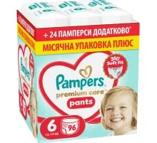 Підгузки Pampers Premium Care Pants Розмір 6 (13-19 кг) 96 шт (8006530315814)