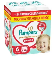 Підгузки Pampers Premium Care Pants Розмір 6 (13-19 кг) 96 шт (8006530315814)