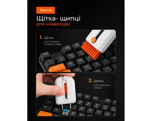 Універсальний чистячий набір 2E Multifinctional cleaning kit 24in1 white-orange (2E-SK24IN1)