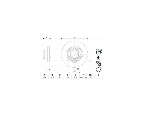 Гальмівний диск Bosch 0 986 479 400