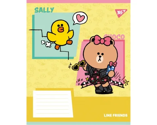 Зошит Yes Line Friends Funny А5 12 аркушів лінія (767639)