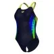 Купальник Arena Breath Swimsuit V Back Lb 008330-760 чорний, жовтий, зелений, синій 36 (3468337422037)
