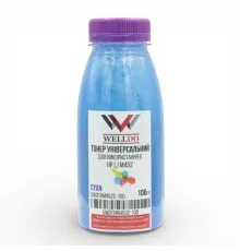 Тонер HP CLJ M252/277/452/Canon MF-631/632/633, фасовка, cyan 100г Welldo (UWDTHM452C-100)