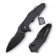 Ніж Hightron Mini Ventura, D2, G10, чорний, чорний stonewash клинок (HK05BLKBS)