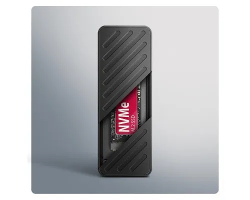 Кишеня зовнішня AXAGON USB-C 20Gbps metal box for M.2 NVMe SSD ARMORED (EEM2-20G)