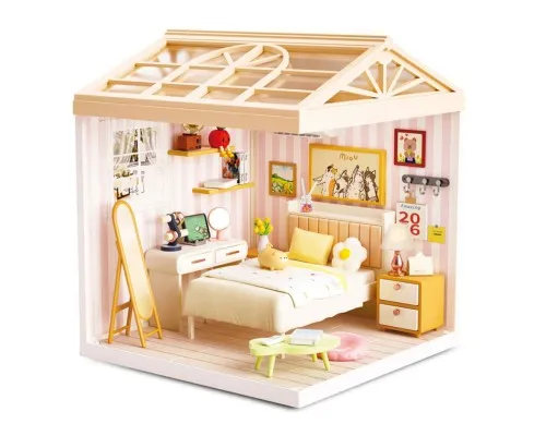 Конструктор Mini House румбокс серії Інтер'єр – Спальня (світло) (8004)