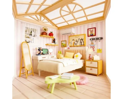 Конструктор Mini House румбокс серії Інтер'єр – Спальня (світло) (8004)
