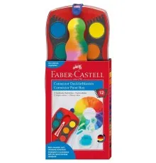 Акварельні фарби Faber-Castell CONNECTOR "Скріплюй разом" 12 кольорів з кроючими білилами, (125030) (32267)
