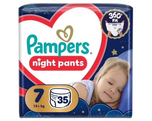 Підгузки Pampers Night Pants Розмір 7 (15+ кг) 35 шт (8006530320573)