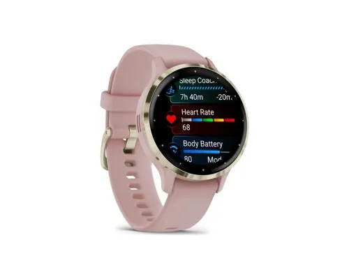 Смарт-годинник Garmin Venu 3S, Dust Rose + Soft Gold, GPS (010-02785-03)