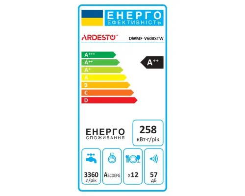 Посудомийна машина Ardesto DWMF-V608STW