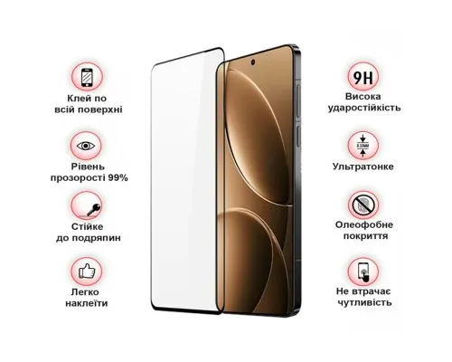 Скло захисне BeCover Poco F7 Pro Black (713416)