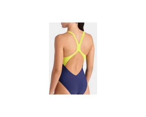 Купальник Arena Breath Swimsuit V Back Lb 008330-760 чорний, жовтий, зелений, синій 38 (3468337422044)