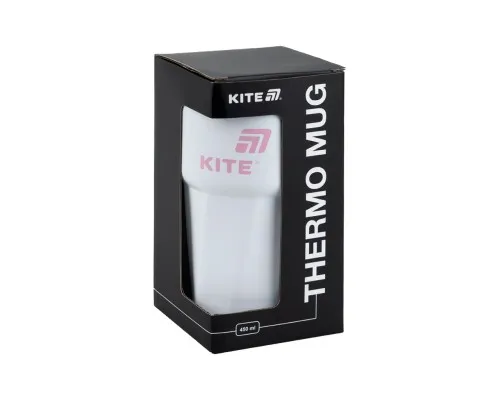 Термокружка Kite 450 мл біло-рожева (K25-1220-3)