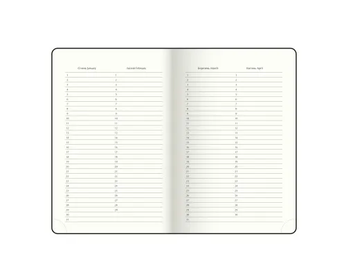 Тижневик Buromax недатований SAVANA, A5, сірий, штуч.шкіра, 336 сторінок (BM.20800-09)