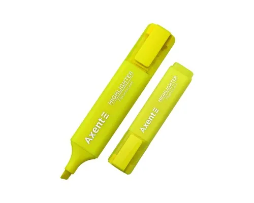 Маркер Axent Highlighter 2537-A, 1-5 мм клиноп. жовтий (2537-08-A)