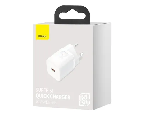 Зарядний пристрій Baseus Super Si Quick Charger 1C White (CCSP020102)