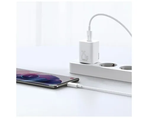 Зарядний пристрій Baseus Super Si Quick Charger 1C White (CCSP020102)