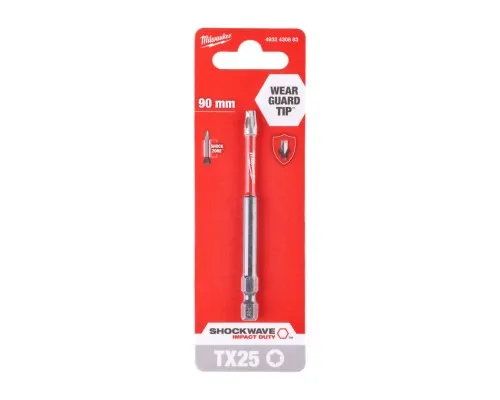 Біта для шуруповерта Milwaukee SHOCKWAVE, TX25, 90мм 1шт (4932430883)