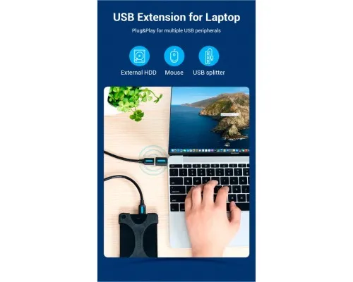 Перехідник USB 2.0 Type-C to USB AF (OTG) VENTION (CDTB0)