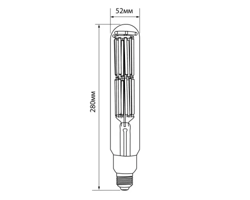 Лампочка Videx LED Filament T52F 50W E27 5000K (VL-T52F-50275)