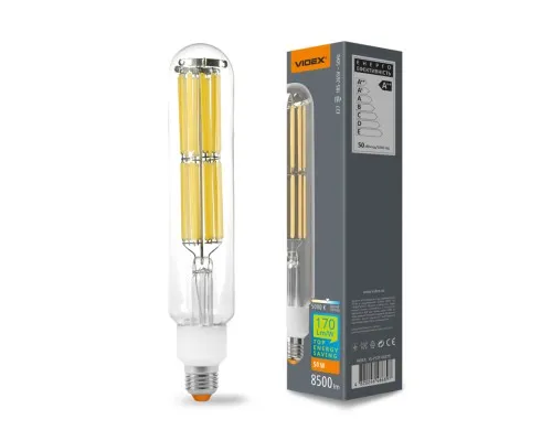Лампочка Videx LED Filament T52F 50W E27 5000K (VL-T52F-50275)