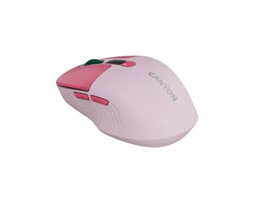 Мишка Canyon MW-26 LCD Silent Wireless/Bluetooth Pink (CNS-CMSW26P)
