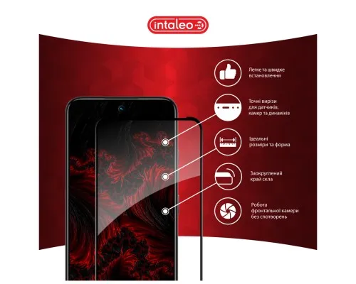 Скло захисне Intaleo Full Glue Tecno Spark 30C Black (1283126599361)