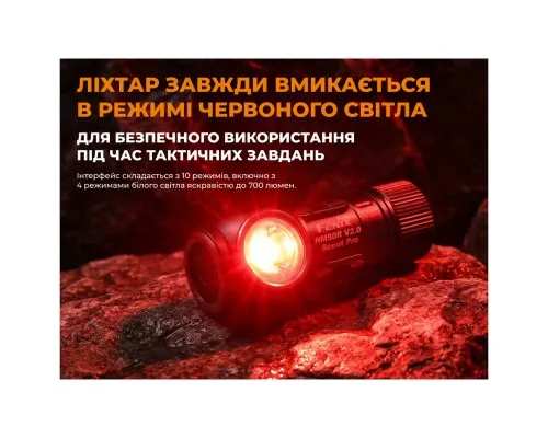 Ліхтар Fenix Scout Pro з червоним та зеленим світлом (HM50R V2.0) (ScoutPro)