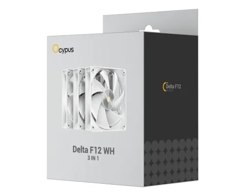Кулер до корпусу OCYPUS DELTA F12 3 IN 1 б (DELTA-F12-WH3NM00X-GL)