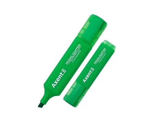 Маркер Axent Highlighter 2537-A, 1-5 мм клиноп. зелений (2537-04-A)