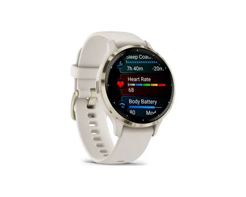 Смарт-годинник Garmin Venu 3S, Ivory + Soft Gold, GPS (010-02785-04)