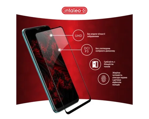 Скло захисне Intaleo Full Glue Tecno Spark 8C Black (1283126542480)