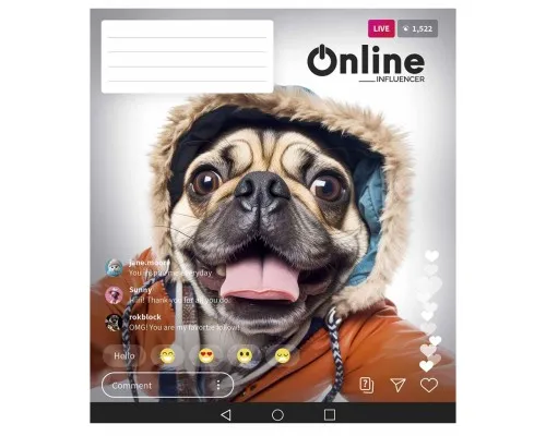 Зошит Школярик Online 48 аркушів лінія (048-3420L)