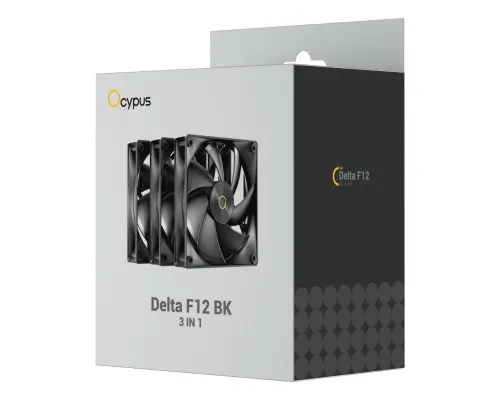 Кулер до корпусу OCYPUS DELTA F12 3 IN 1 ч (DELTA-F12-BK3NM00X-GL)