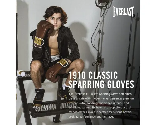 Боксерські рукавички Everlast 1910 Classic Training Glove P00002501 коричневий 12 унцій (009283610302)