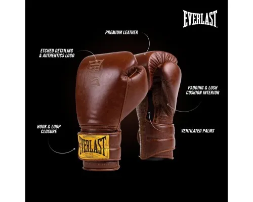 Боксерські рукавички Everlast 1910 Classic Training Glove P00002501 коричневий 12 унцій (009283610302)