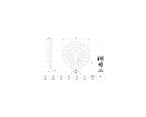 Гальмівний диск Bosch 0 986 479 408