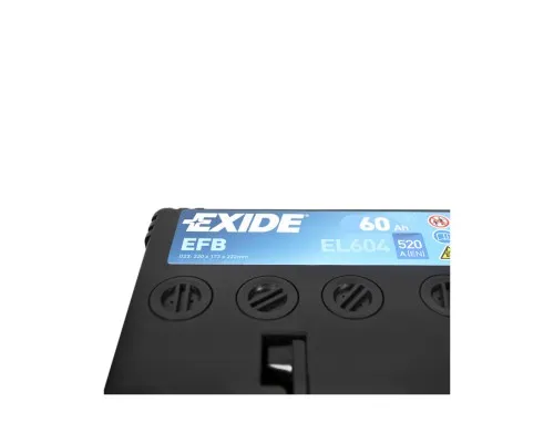 Акумулятор автомобільний EXIDE START-STOP EFB 60A (EL604)