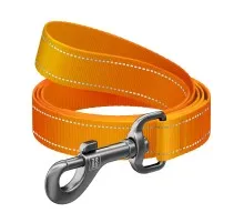 Повідець для собак WAUDOG Nylon Mono світловідбивний L-XXL 25 мм, 200 см, помаранчевий (46384)