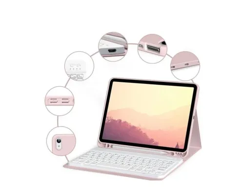 Чохол до планшета BeCover with keyboard Apple iPad Mini 6 2021 Pink (712990)