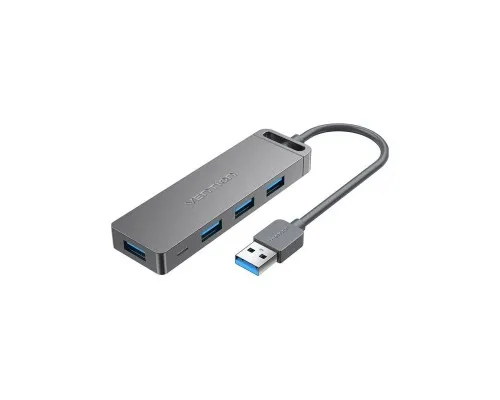 Концентратор Vention USB 3.0 to 4xUSB 3.0 Hub With Power Supply 0.15m black (CHLBB)