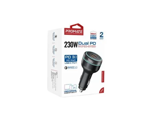 Зарядний пристрій Promate 2xUSB-C PD + USB-A QC3.0 (powerdrive-230)