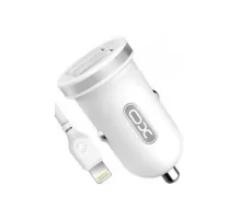 Зарядний пристрій XO 2xUSB 2.1A + cable USB to Lightning white (TZ08-L-WH)