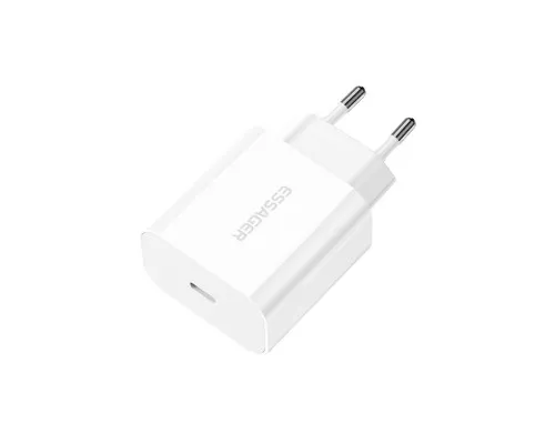 Зарядний пристрій Essager USB-C PD20W white (ECTC-FJB02-P)