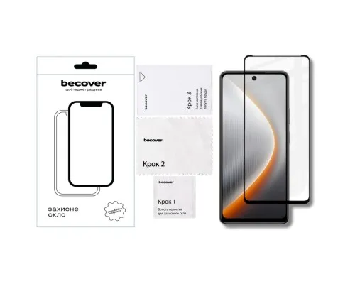 Скло захисне BeCover Tecno Spark 40 4G (KM5) Black (714922)